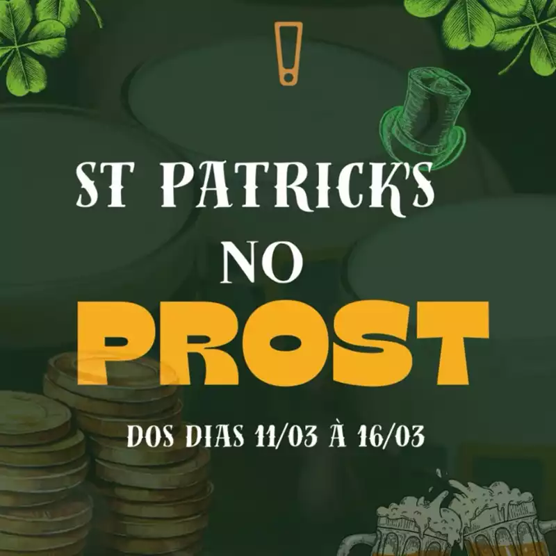 onde curtir o st patrick's day em Juiz de Fora - Prost Pub